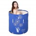 Bathtubs Freestanding Foldable Portable Insulation Adult Plastic spa Bath Jacuzzi Family Bathroom (Color : Blue  Size : 7070cm) - B07H7J9JBD